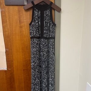 White House Black Market Black and White Maxi Dress